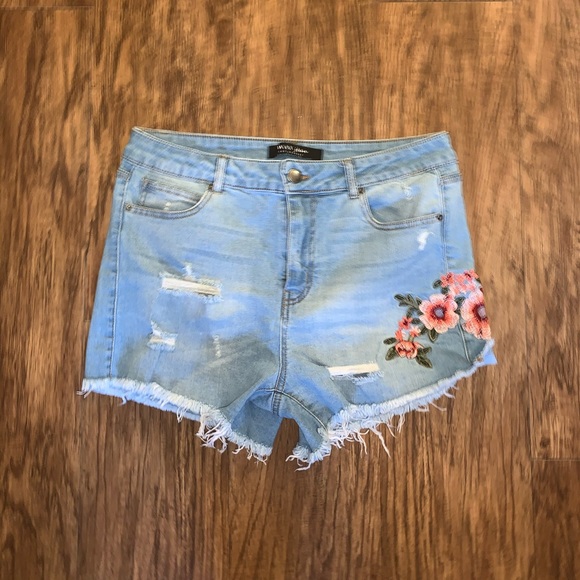 Wax Jean Pants - Wax Jean Women’s Flower Jean Shorts